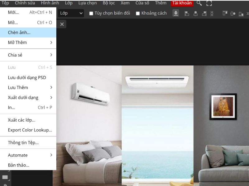 Cách mở nhiều ảnh thông thường