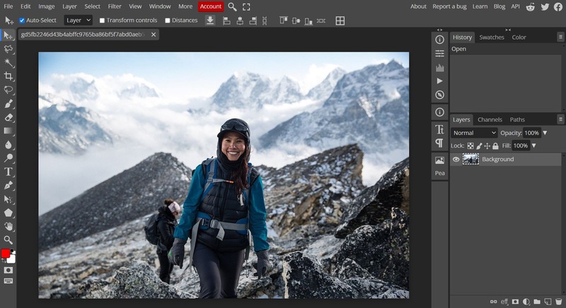 Giao diện photoshop online