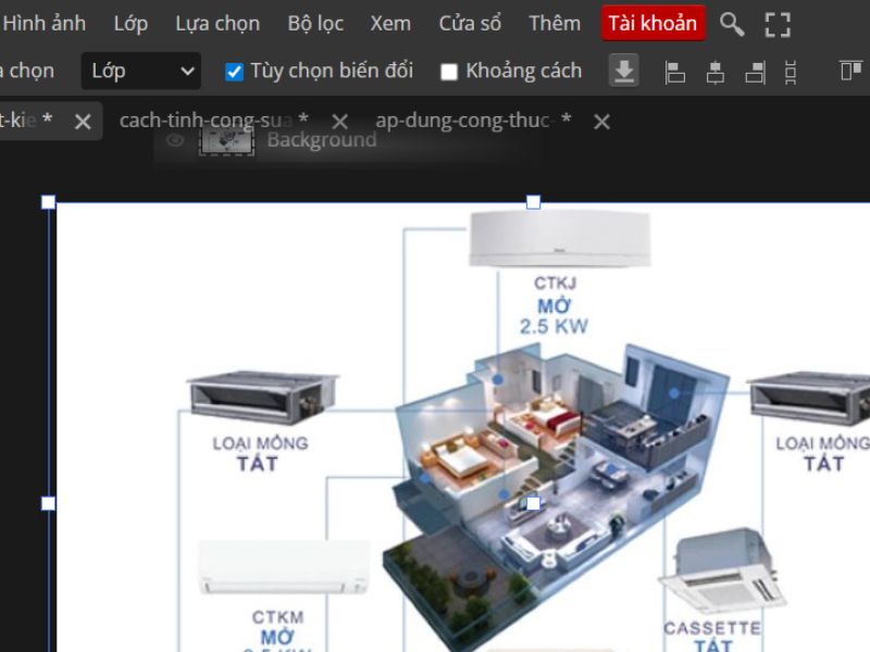 Kéo thả chuột đúng tab