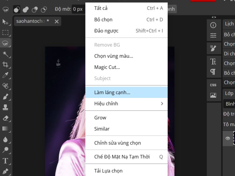Tinh chỉnh đường viền giúp hiệu ứng màu lên tự nhiên hơn