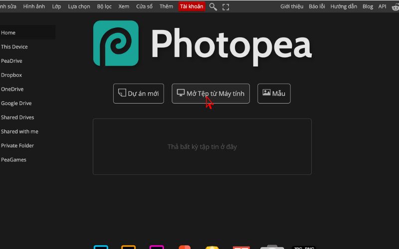 Truy cập website photoshopanh.online