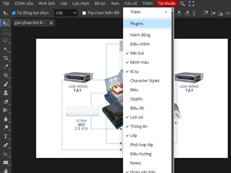 Vào cửa sổ chọn plugins sau khi mở hoặc tạo dự án