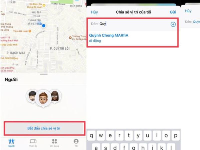 Sử dụng tính năng chia sẻ định vị