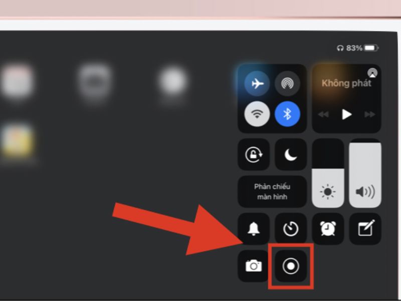 Sử dụng tính năng quay màn hình để xóa logo tiktok trên iphone